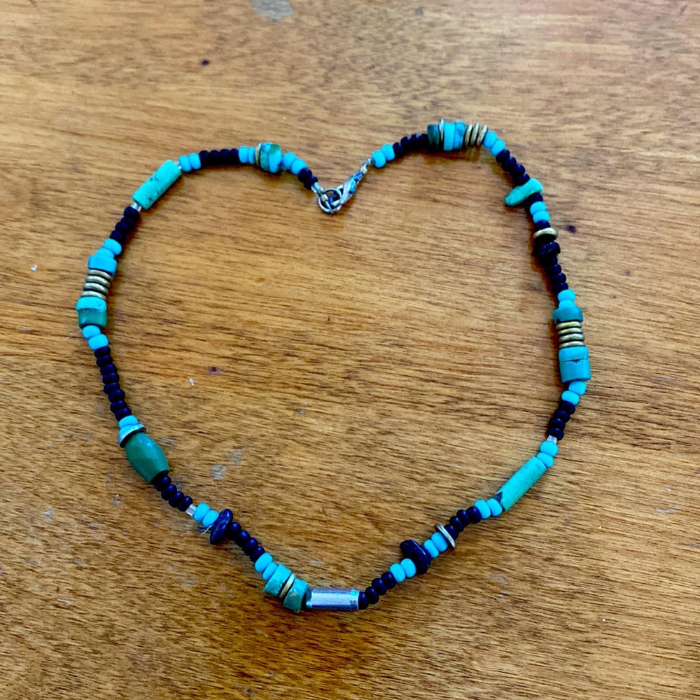🖤 Vintage | Turquoise Beaded Choker Necklace